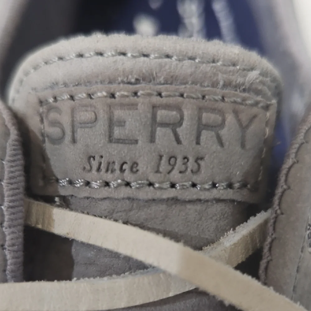 Sperry Light Gray Sneakers with White Laces - Picture 2 of 8